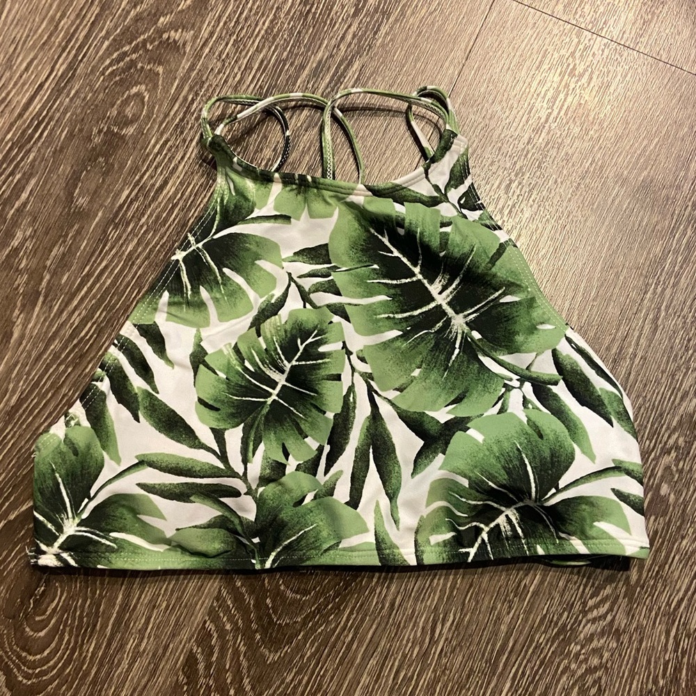LA Hearts Highneck Halter Swim Top